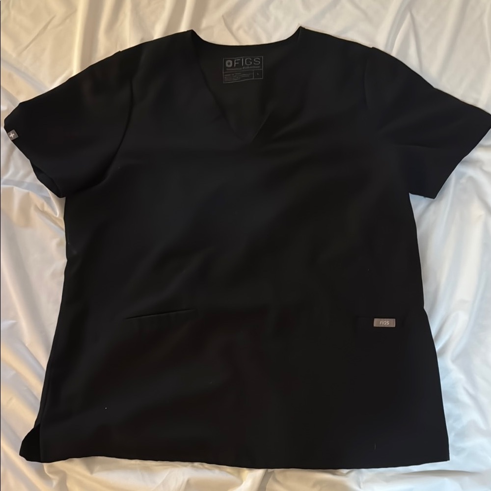 FIGS Black Scrub Top